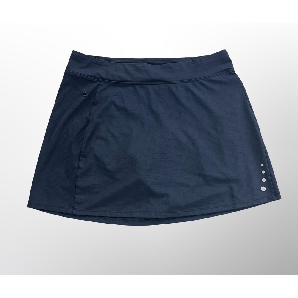 L.L. Bean Womens S Gray Fitness Athletic Skort Stretch Running Tennis Built-in